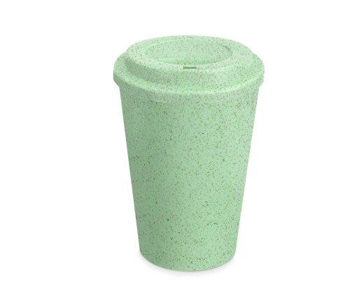 Copo fibra de arroz com tampa 400ml com logotipo