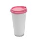 Copo plástico duplo 400ml para empresas