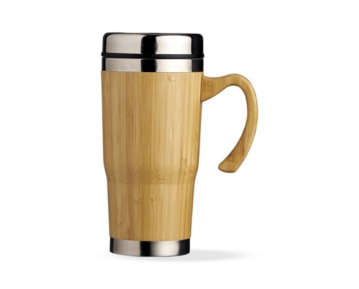 Caneca bambu 450ml para brinde