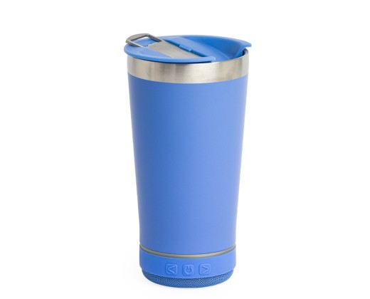 Copo térmico 400ml com caixa de som com logotipo
