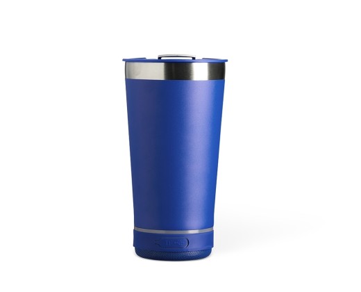 Copo térmico 400ml com caixa de som com logotipo