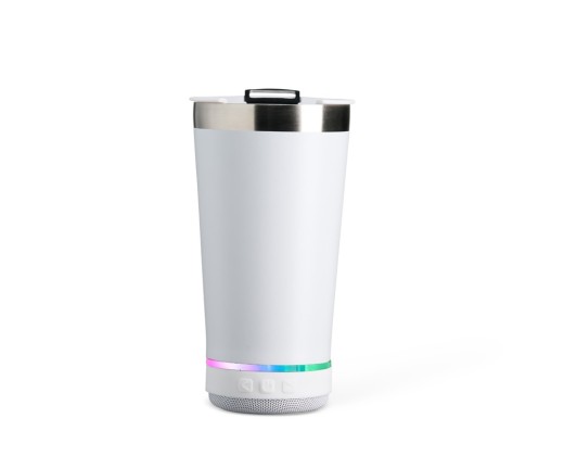 Copo térmico 400ml com caixa de som com logotipo
