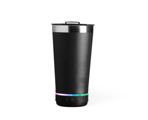 Copo térmico 400ml com caixa de som com logotipo