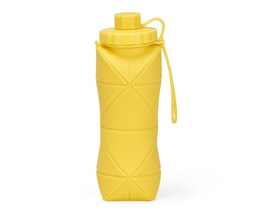 Garrafa dobrável silicone 600ml com logotipo
