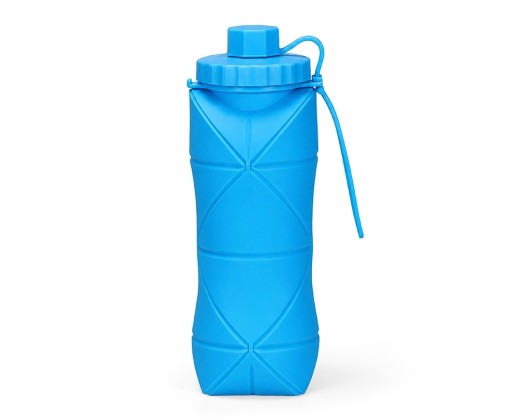 Garrafa dobrável silicone 600ml com logotipo
