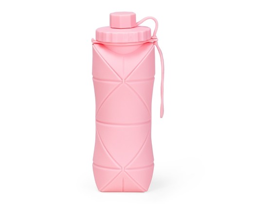 Garrafa dobrável silicone 600ml com logotipo